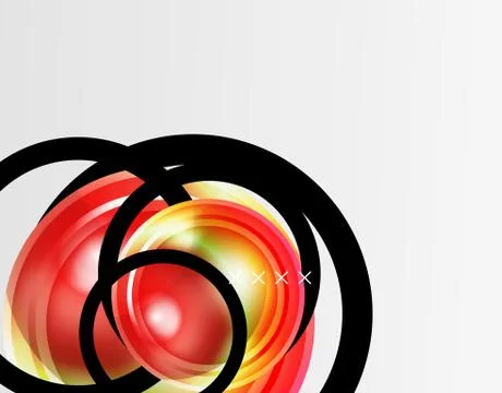 Abstract background - glossy glass bubbles, abstract sphere shapes. Vector Stock Illustration