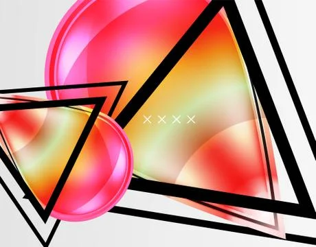 Abstract background - glossy glass bubbles, abstract sphere shapes. Vector Stock Illustration