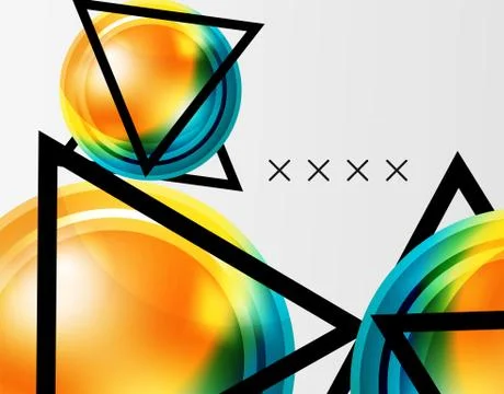 Abstract background - glossy glass bubbles, abstract sphere shapes. Vector 스톡 일러스트