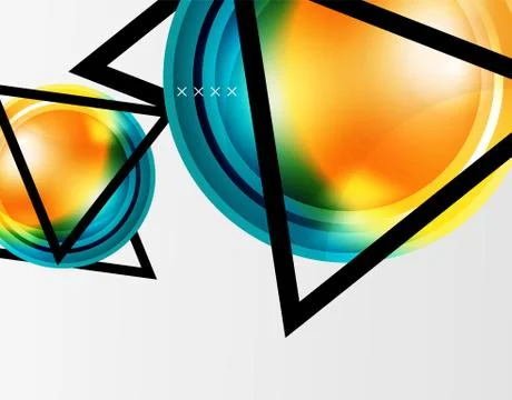 Abstract background - glossy glass bubbles, abstract sphere shapes. Vector Stock Illustration