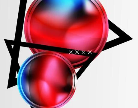 Abstract background - glossy glass bubbles, abstract sphere shapes. Vector Stock Illustration