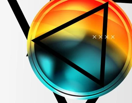 Abstract background - glossy glass bubbles, abstract sphere shapes. Vector イラスト素材