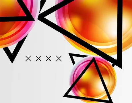 Abstract background - glossy glass bubbles, abstract sphere shapes. Vector Stock Illustration