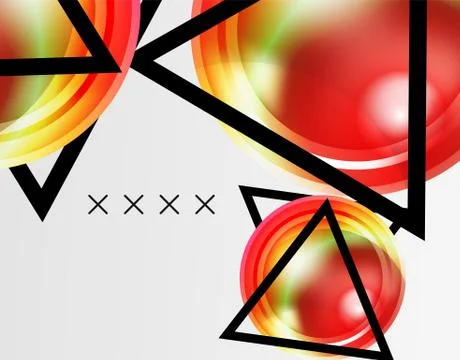 Abstract background - glossy glass bubbles, abstract sphere shapes. Vector Stock Illustration