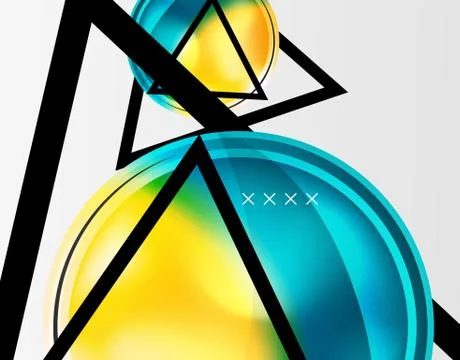 Abstract background - glossy glass bubbles, abstract sphere shapes. Vector Stock Illustration