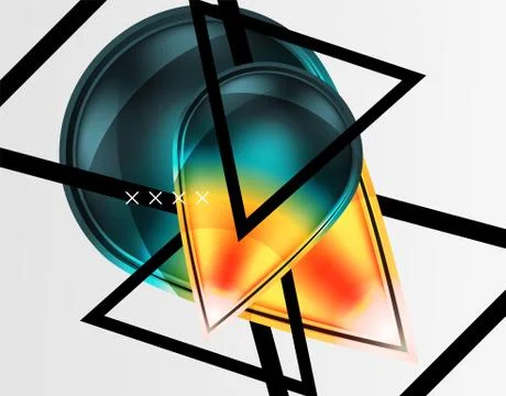Abstract background - glossy glass bubbles, abstract sphere shapes. Vector Stock Illustration