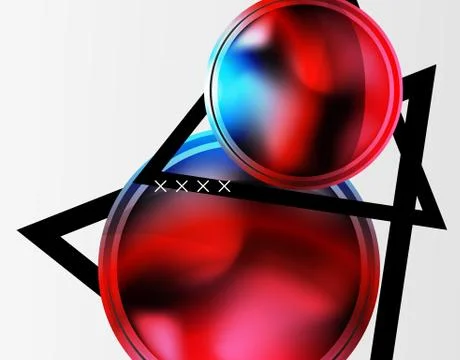 Abstract background - glossy glass bubbles, abstract sphere shapes. Vector Stockillustratie