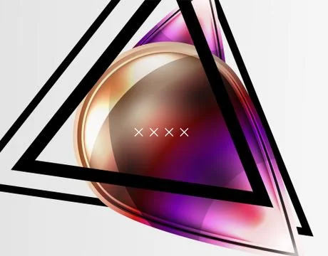 Abstract background - glossy glass bubbles, abstract sphere shapes. Vector Stock Illustration