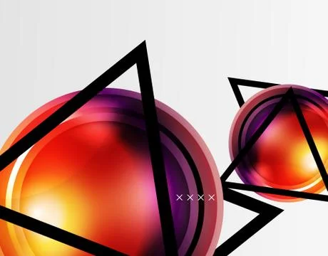 Abstract background - glossy glass bubbles, abstract sphere shapes. Vector 스톡 일러스트