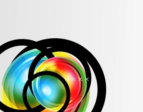 Abstract background - glossy glass bubbles, abstract sphere shapes. Vector Stockillustratie