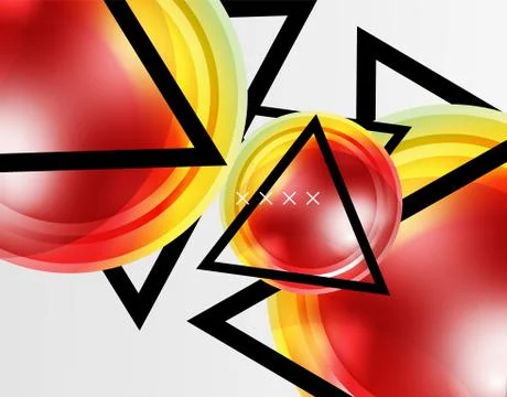 Abstract background - glossy glass bubbles, abstract sphere shapes. Vector Stock Illustration