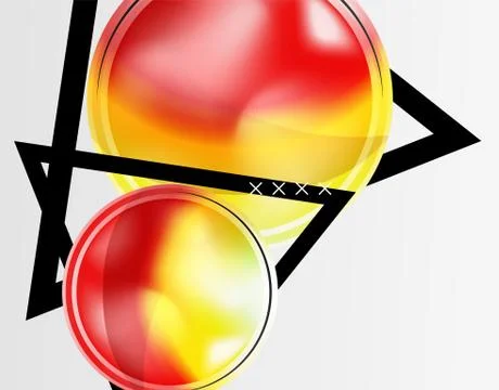 Abstract background - glossy glass bubbles, abstract sphere shapes. Vector 스톡 일러스트