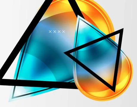 Abstract background - glossy glass bubbles, abstract sphere shapes. Vector 스톡 일러스트