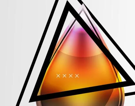 Abstract background - glossy glass bubbles, abstract sphere shapes. Vector Stock Illustration