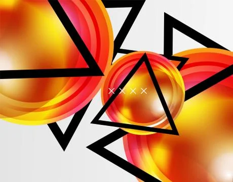 Abstract background - glossy glass bubbles, abstract sphere shapes. Vector Stock Illustration