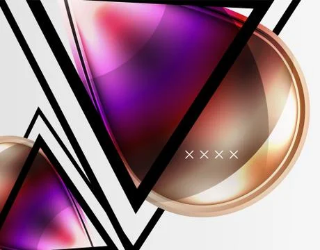 Abstract background - glossy glass bubbles, abstract sphere shapes. Vector Stock Illustration