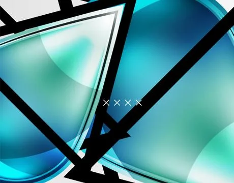 Abstract background - glossy glass bubbles, abstract sphere shapes. Vector Illustrazione stock