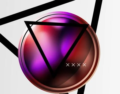 Abstract background - glossy glass bubbles, abstract sphere shapes. Vector Stock Illustration