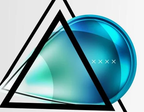 Abstract background - glossy glass bubbles, abstract sphere shapes. Vector イラスト素材