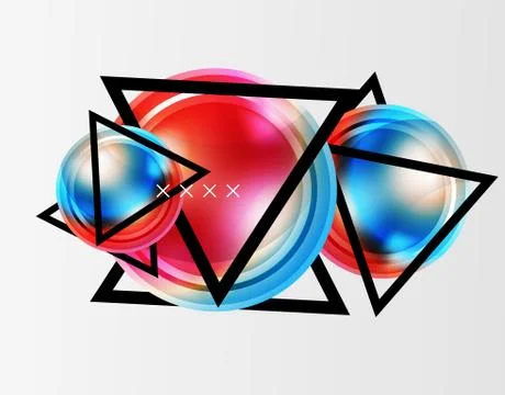 Abstract background - glossy glass bubbles, abstract sphere shapes. Vector 스톡 일러스트