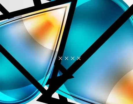 Abstract background - glossy glass bubbles, abstract sphere shapes. Vector Stock Illustration