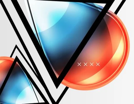 Abstract background - glossy glass bubbles, abstract sphere shapes. Vector Illustrazione stock