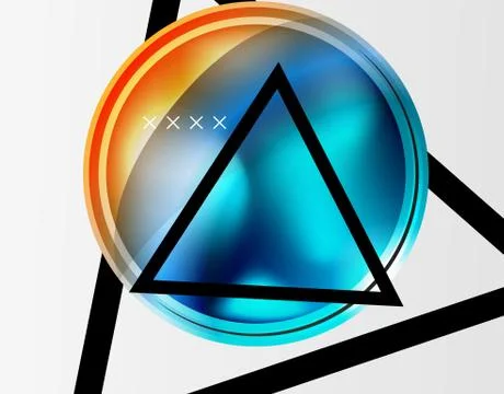 Abstract background - glossy glass bubbles, abstract sphere shapes. Vector 스톡 일러스트