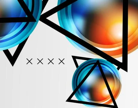 Abstract background - glossy glass bubbles, abstract sphere shapes. Vector 스톡 일러스트