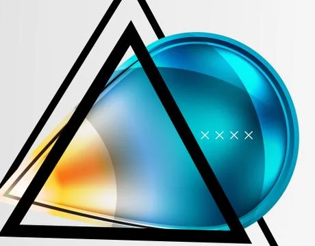 Abstract background - glossy glass bubbles, abstract sphere shapes. Vector イラスト素材