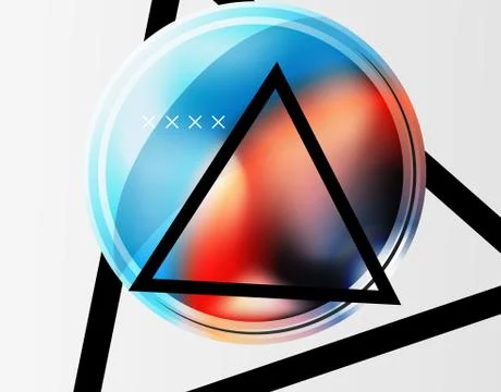 Abstract background - glossy glass bubbles, abstract sphere shapes. Vector イラスト素材