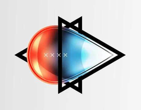 Abstract background - glossy glass bubbles, abstract sphere shapes. Vector Stock Illustration