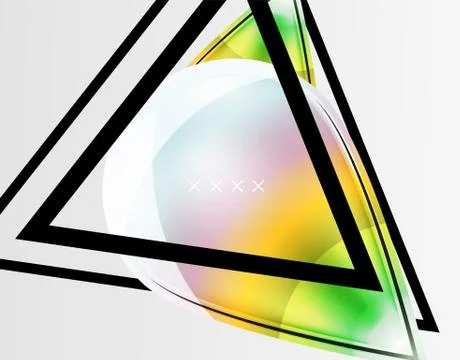 Abstract background - glossy glass bubbles, abstract sphere shapes. Vector Stock Illustration