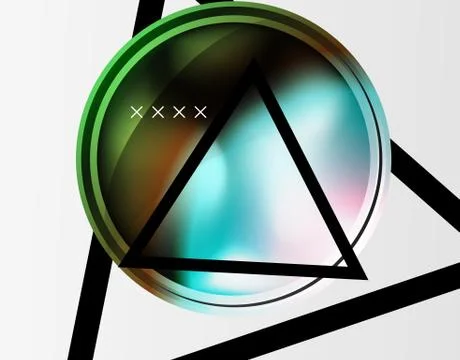 Abstract background - glossy glass bubbles, abstract sphere shapes. Vector Stock Illustration