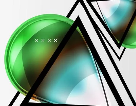 Abstract background - glossy glass bubbles, abstract sphere shapes. Vector Stock Illustration