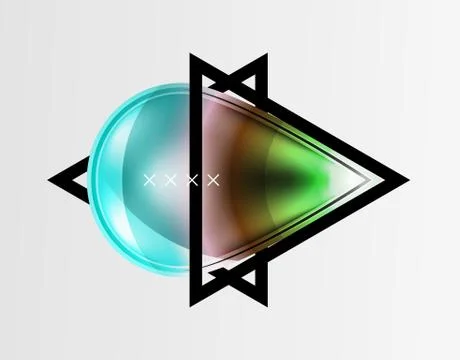 Abstract background - glossy glass bubbles, abstract sphere shapes. Vector Stock Illustration