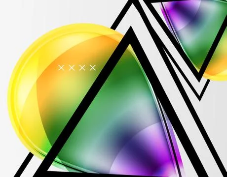 Abstract background - glossy glass bubbles, abstract sphere shapes. Vector Stock Illustration