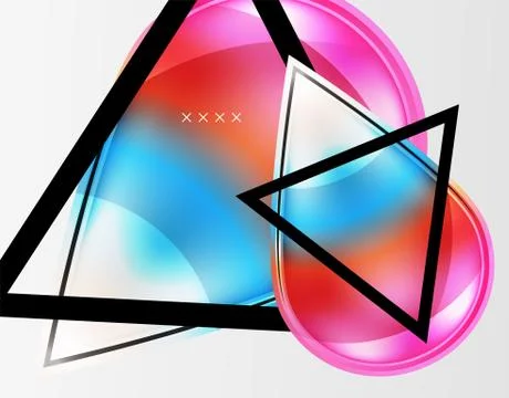 Abstract background - glossy glass bubbles, abstract sphere shapes. Vector Stock Illustration