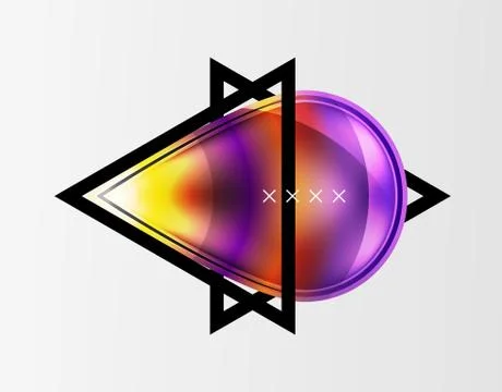 Abstract background - glossy glass bubbles, abstract sphere shapes. Vector イラスト素材