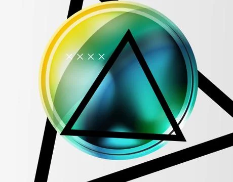 Abstract background - glossy glass bubbles, abstract sphere shapes. Vector Stock Illustration