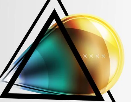 Abstract background - glossy glass bubbles, abstract sphere shapes. Vector Stock Illustration