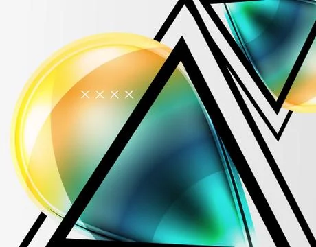 Abstract background - glossy glass bubbles, abstract sphere shapes. Vector Stock Illustration