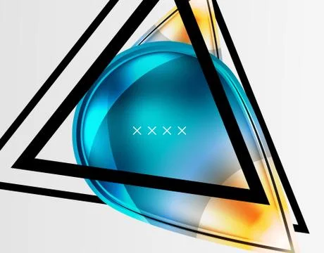 Abstract background - glossy glass bubbles, abstract sphere shapes. Vector Stock Illustration