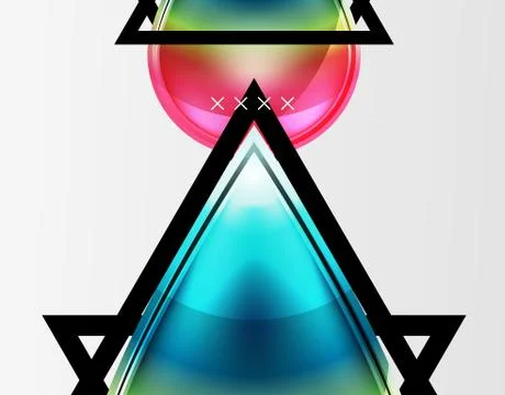 Abstract background - glossy glass bubbles, abstract sphere shapes. Vector 스톡 일러스트
