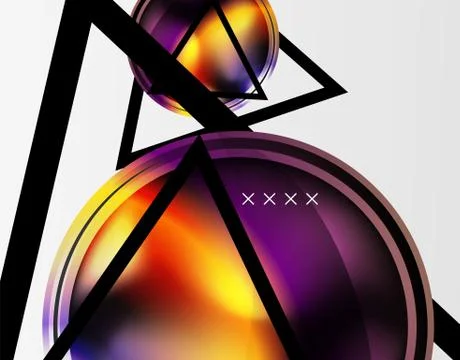 Abstract background - glossy glass bubbles, abstract sphere shapes. Vector 스톡 일러스트