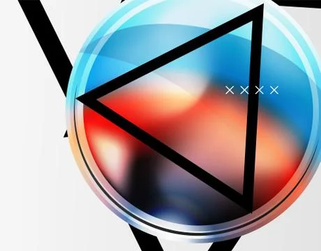 Abstract background - glossy glass bubbles, abstract sphere shapes. Vector Stock Illustration