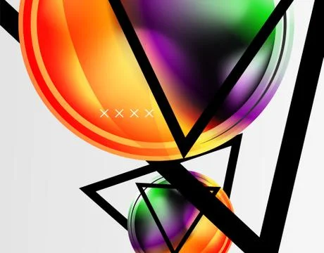 Abstract background - glossy glass bubbles, abstract sphere shapes. Vector 스톡 일러스트