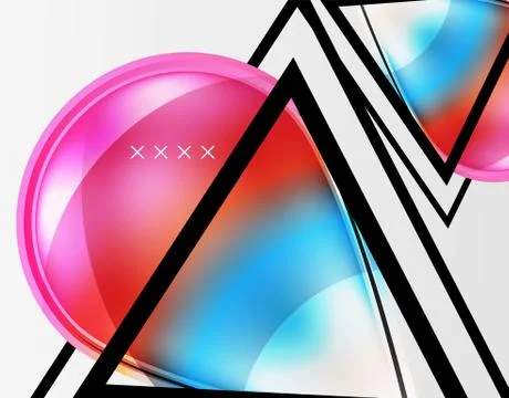 Abstract background - glossy glass bubbles, abstract sphere shapes. Vector Illustrazione stock