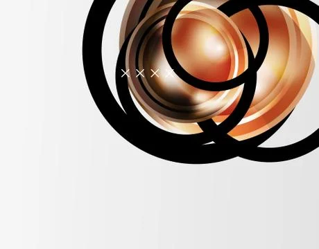 Abstract background - glossy glass bubbles, abstract sphere shapes. Vector Stock Illustration