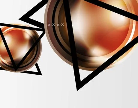 Abstract background - glossy glass bubbles, abstract sphere shapes. Vector Stock Illustration