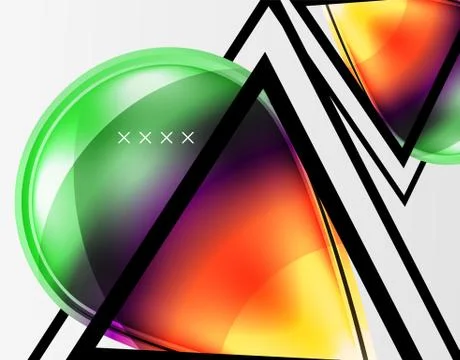 Abstract background - glossy glass bubbles, abstract sphere shapes. Vector Stock Illustration